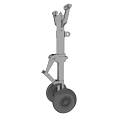 Commercial Airliner Landing Gear System With Wheels And Mechanical Components