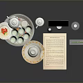 Practical Household Items Including Teacups Teapot Plates Bottle And Package