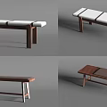 New Chinese Style Bench 3d model