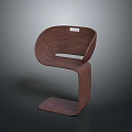 Unique Modern Wooden Chair Featuring Curved Design And Sleek Minimalist Structure