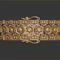 Elegant Golden Bracelet With Intricate Patterns And Decorative Craftsmanship