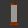 Elegant Red Wooden Frame Display Stand Furniture with Glossy Surface and Stable Structure