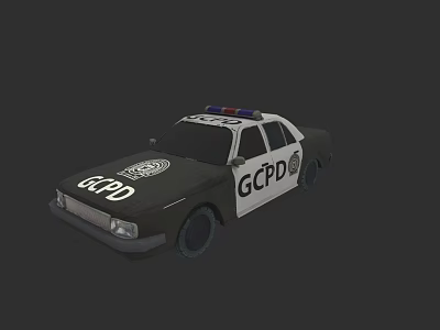 GCPD Police Car With Emergency Lights And Logo On Body 3d model