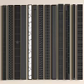 Black Strip Bathroom Accessories With Various Textures And Marble Accent For Modern Bathroom