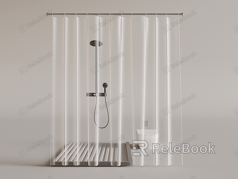 Modern Bathroom Shower Curtain Shower Room Shower Shower Shower Shower Curtain Toilet Bathroom Curtain Pull Curtain Curtain model