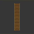 Wooden Plank Rope Bridge Featuring Rope Railings And Support Posts Structure 3d model