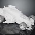 White Concept Car Model With Futuristic Aerodynamic Design And Wing Like Structure 3d model