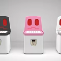 Black Pink White Medical Devices Featuring Red Top Panels And Front Control Panels