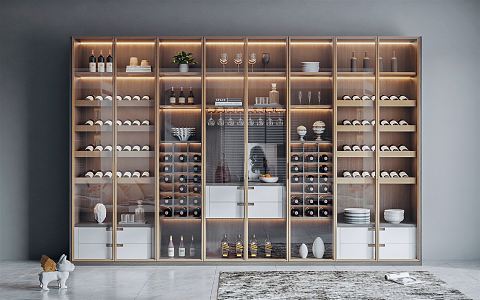 Modern Wine Cabinet 3d model