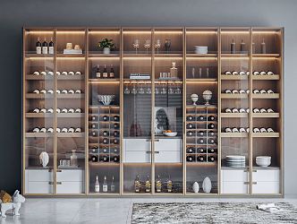 Modern Wine Cabinet 3d model