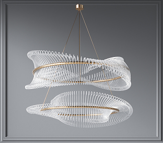 Light Luxury Chandelier 3d model