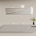 Modern Company Front Desk Bar 3d model