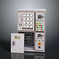 Industrial Electrical Control Box With Multiple Buttons Switches And Indicator Lights