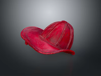 Stylish Red Casual Hat for Everyday Wear with Soft Comfortable Design 3d model