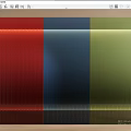 Colorful Glass Room Divider With Red Blue Green Panels For Modern Home Interior