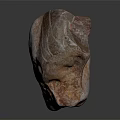 Natural Unique Stone With Brown And White Striped Texture In Irregular Shape
