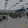 Spacious Industrial Factory Workshop With Production Lines And Workers Operating Equipment