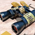 Military Tactical Gear Collection Featuring Camouflage Helmets Binoculars Radio And Detection Equipment