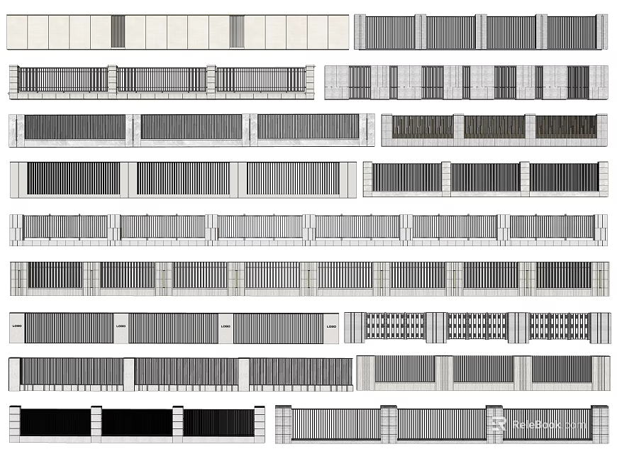 Interior Feature Wall Design With Various Patterns Textures And Modern Styles 3d model