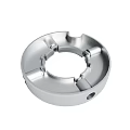 Silver Metal Circular Mechanical Component With Multiple Grooves And Holes 3d model