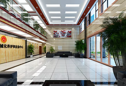 New Chinese Hall Administration Hall 3d model