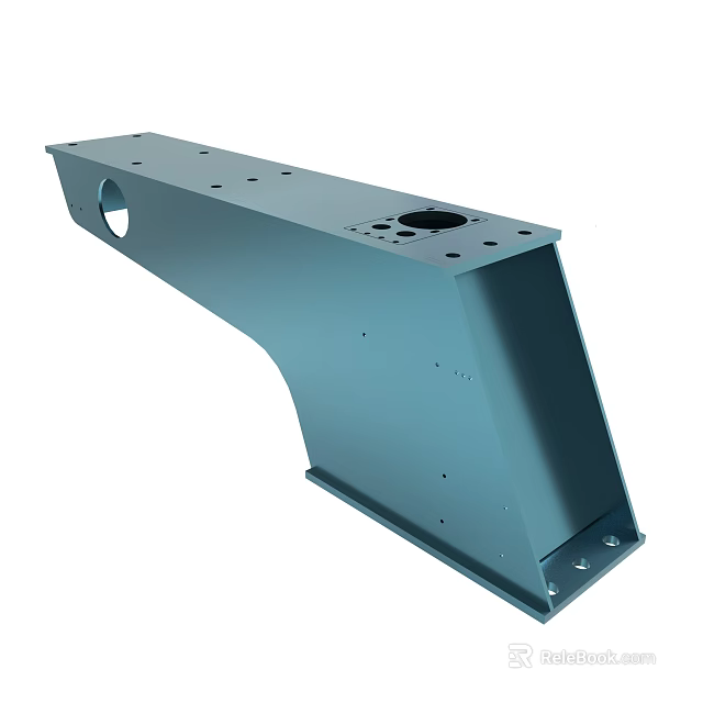 Heavy Duty Steel Structural Bracket With Mounting Holes For Industrial Machinery Applications 3d model 