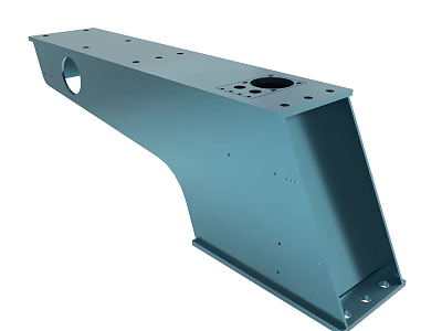 Heavy Duty Steel Structural Bracket With Mounting Holes For Industrial Machinery Applications 3d model