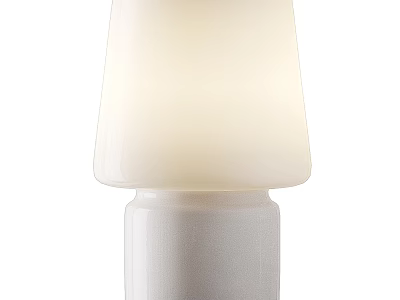 Modern White Table Lamp With Translucent Shade And Ceramic Base For Home Decor 3d model