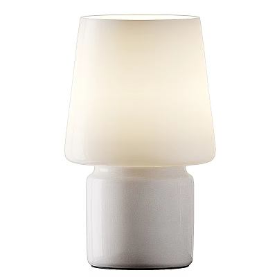 Modern White Table Lamp With Translucent Shade And Ceramic Base For Home Decor 3d model