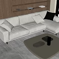Modern sofa coffee table combination 3d model