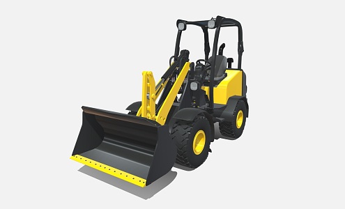 small wheel loader 3d model