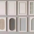 White Wardrobe Doors With Various Panel Glass And Arched Design Styles