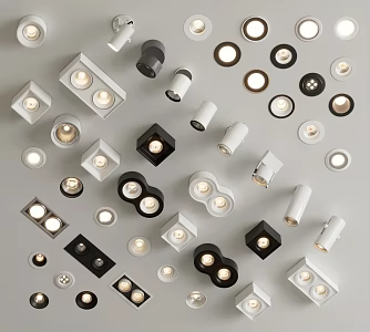 Modern Downlight Spotlight Track Light 3d model