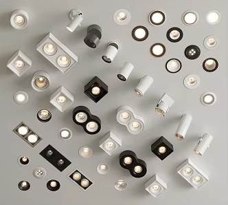 Modern Downlight Spotlight Track Light 3d model