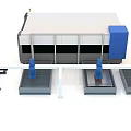 High Precision Industrial Laser Cutting Equipment With Automated Worktable And Control Panel 3d model