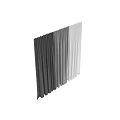 Black And White Striped Textured Curtains With Sheer Middle Panel Design