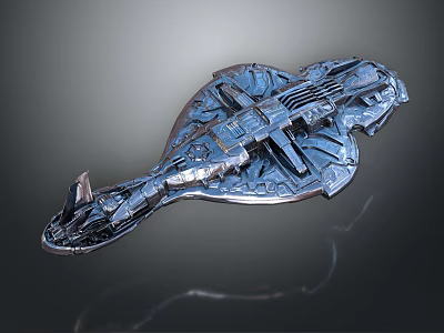 Ornate Futuristic Metal Mechanical Model With Intricate Sci Fi Design Details 3d model