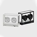 High Quality Modern Dual Speakers with Transparent Case White and Black Design