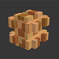 Wooden Cube Interlocking Puzzle Blocks For Household Decoration And Play