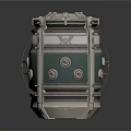Cylindrical Industrial Equipment With Metallic Structure Multiple Bolts And Mechanical Panels