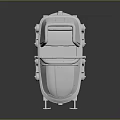 Modern Silver Tracked Vehicle 3D Model With Seat And Handrail Design