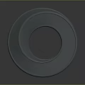 Gray Circular Ring With Smooth Surface And 3D Rendered Minimalist Design