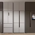 Modern Kitchen Interior With Built in Refrigerators And Freezers Sleek Design Cabinet Integration