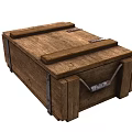 Vintage Wooden Storage Box With Metal Straps And Durable Material