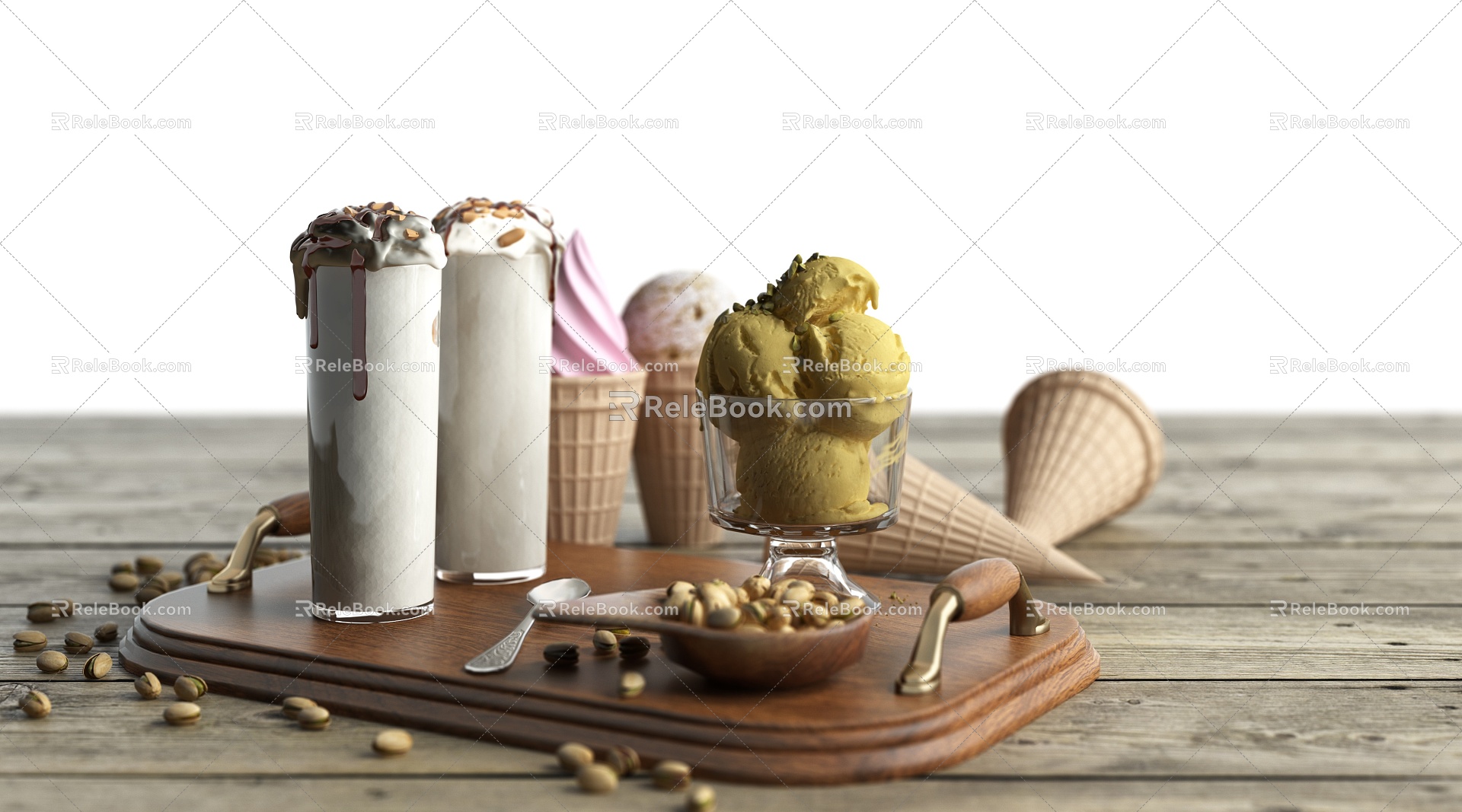 Modern ice cream 3d model