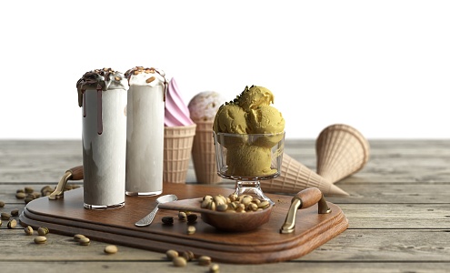 Modern ice cream 3d model