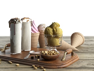 Modern ice cream 3d model