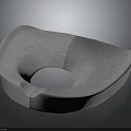 Grey Foam Seat Cushion with Central Hole for Ergonomic Daily Comfort Use