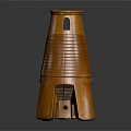 Elegant Wooden Home Decor Ornament Set With Striped Tower Structure Design