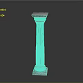 Classical Fluted Column With Ornate Capital For Interior Architectural Decor